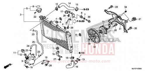 RADIATEUR CTX700AE de 2014